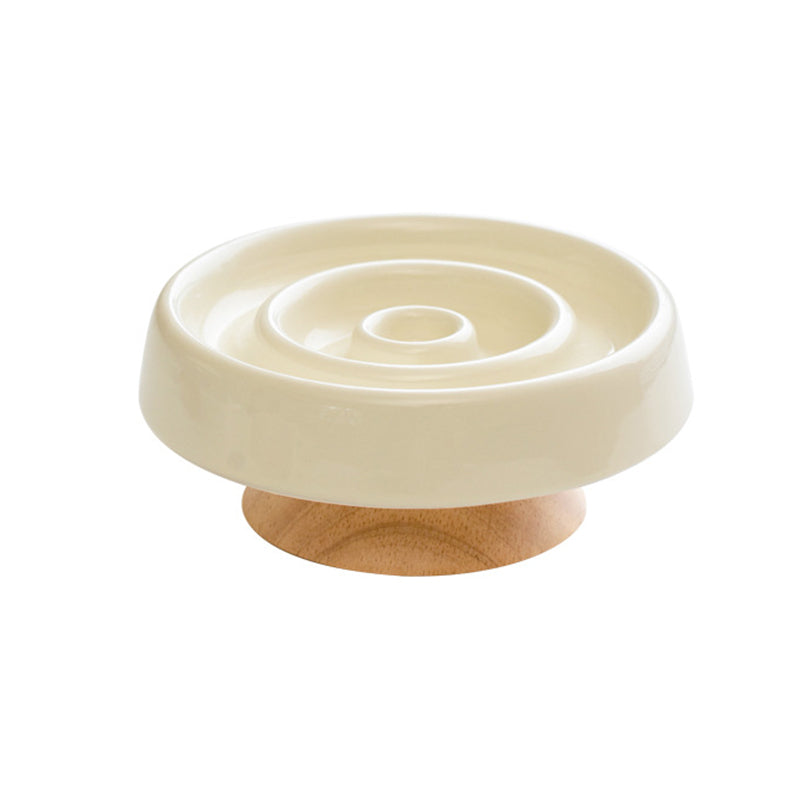 Ceramic slow feeder bowl